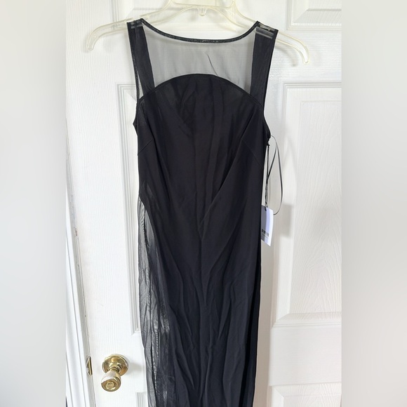 NWT DEITY New York Open Back Sheer Mesh Side Panel Dress 0